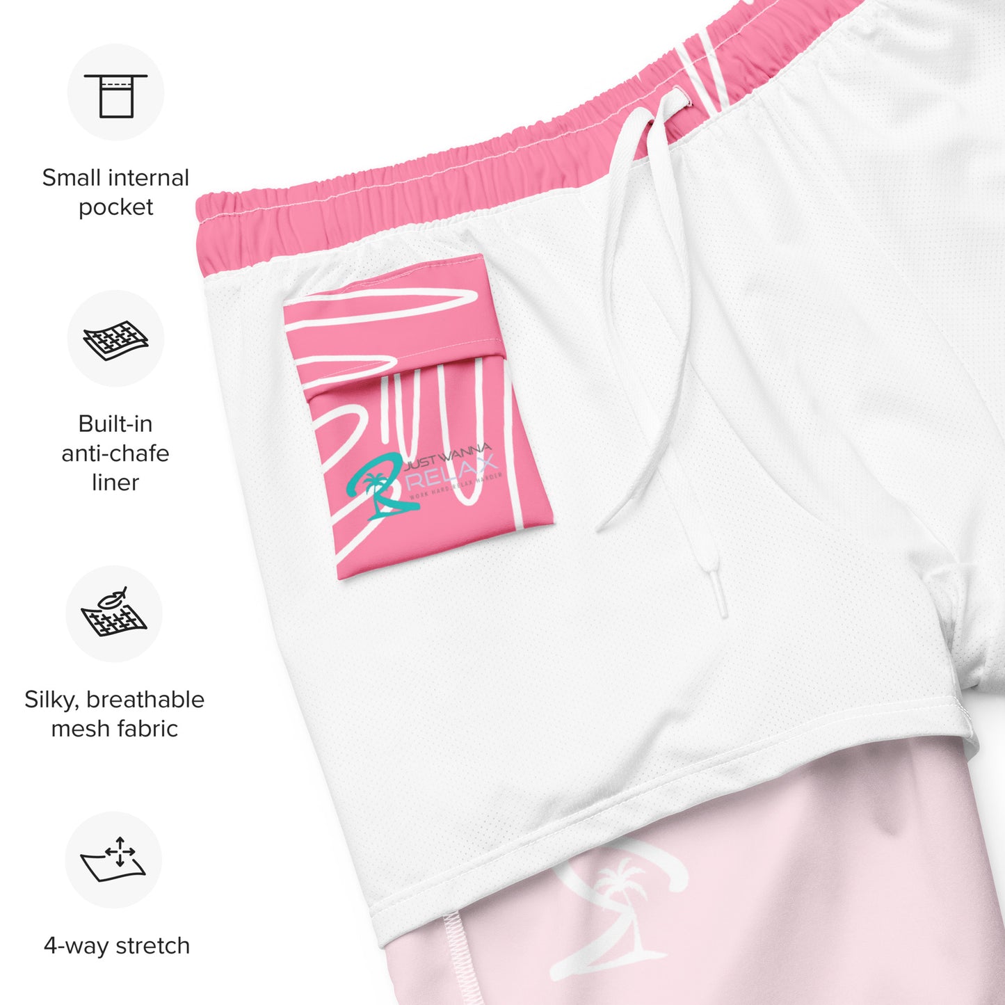 OceanFlow Swim Trunks - Tickle Me Pink